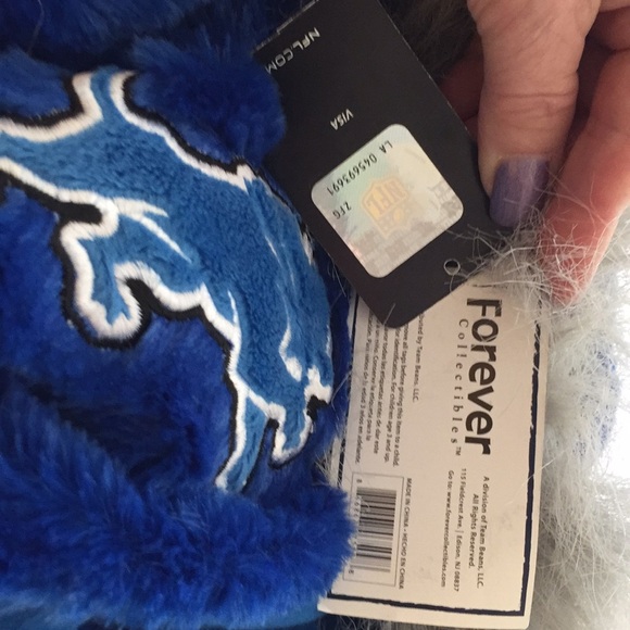Detroit Lions Hat NWT Forever Collectibles Blue - Picture 7 of 8